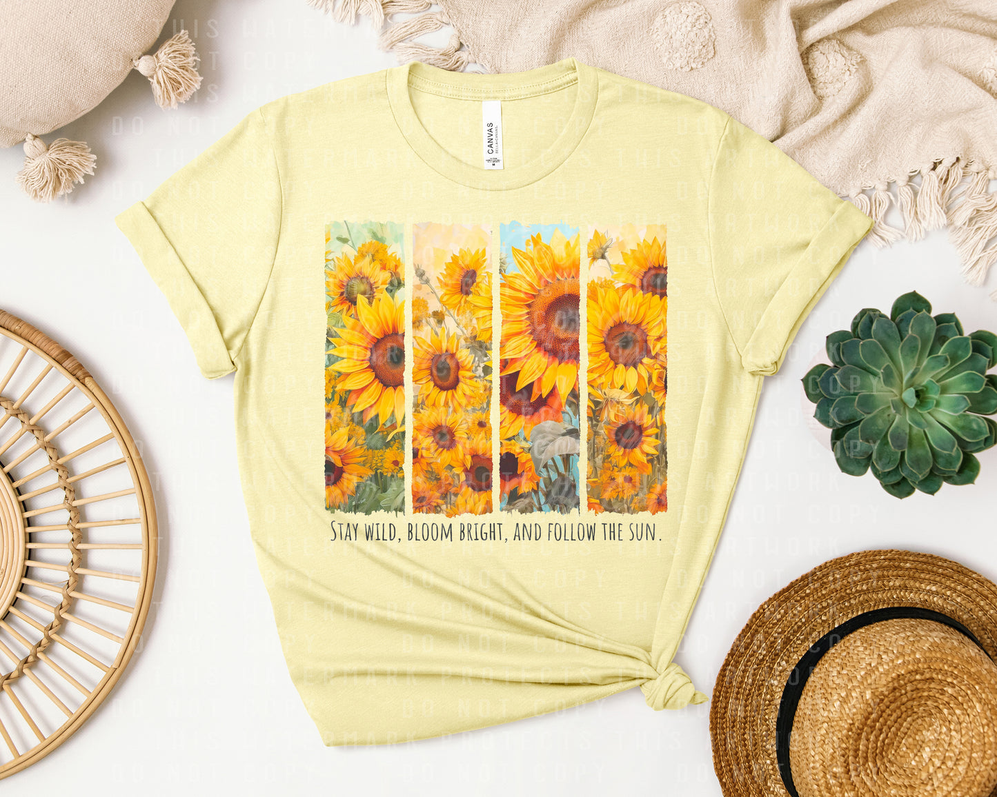 Stay Wild Bloom Bright and Follow the Sun Graphic Tee