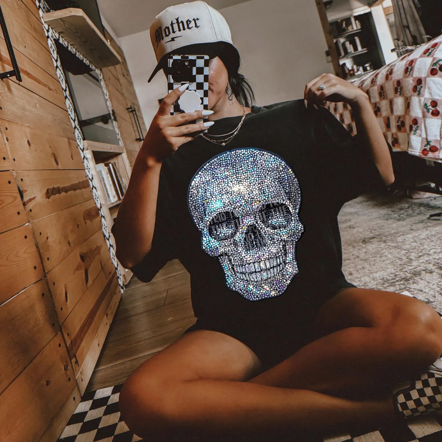Shimmer Skull Graphic Tee