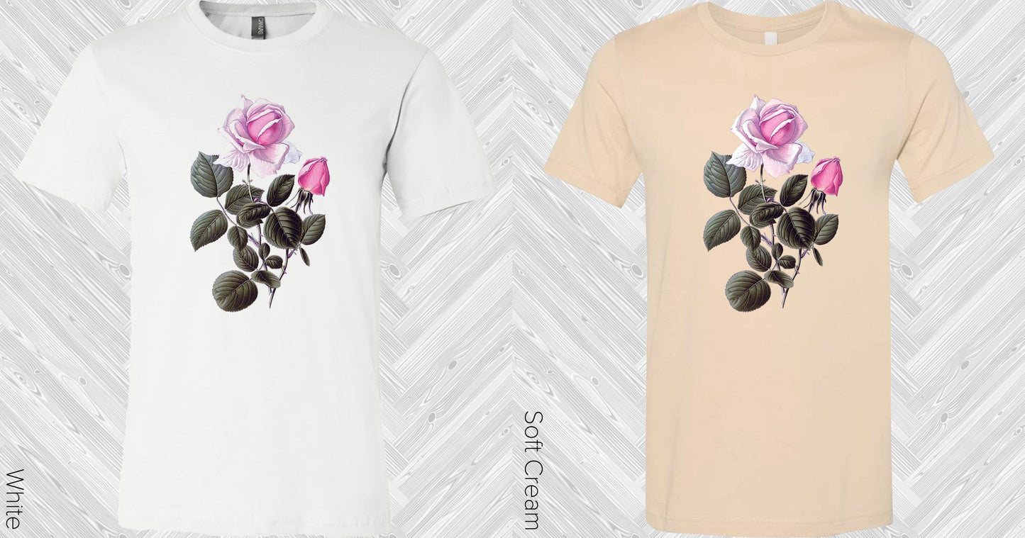 Tea Rose Flowers Graphic Tee Graphic Tee