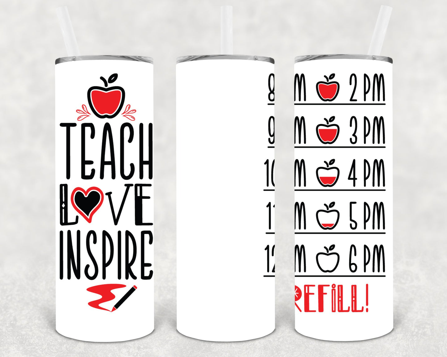 Teach Love Inspire 20 Oz Skinny Tumbler