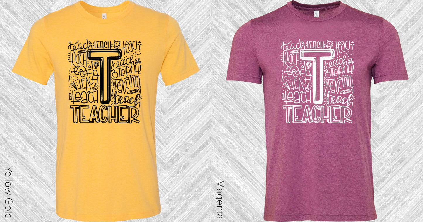 Teacher Subway Art Graphic Tee Graphic Tee