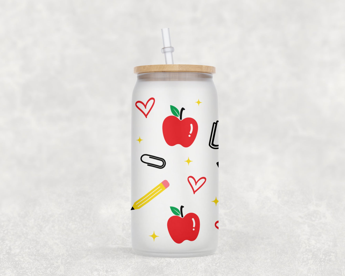 Teacher 16 Oz Glass Can Coffee Mug