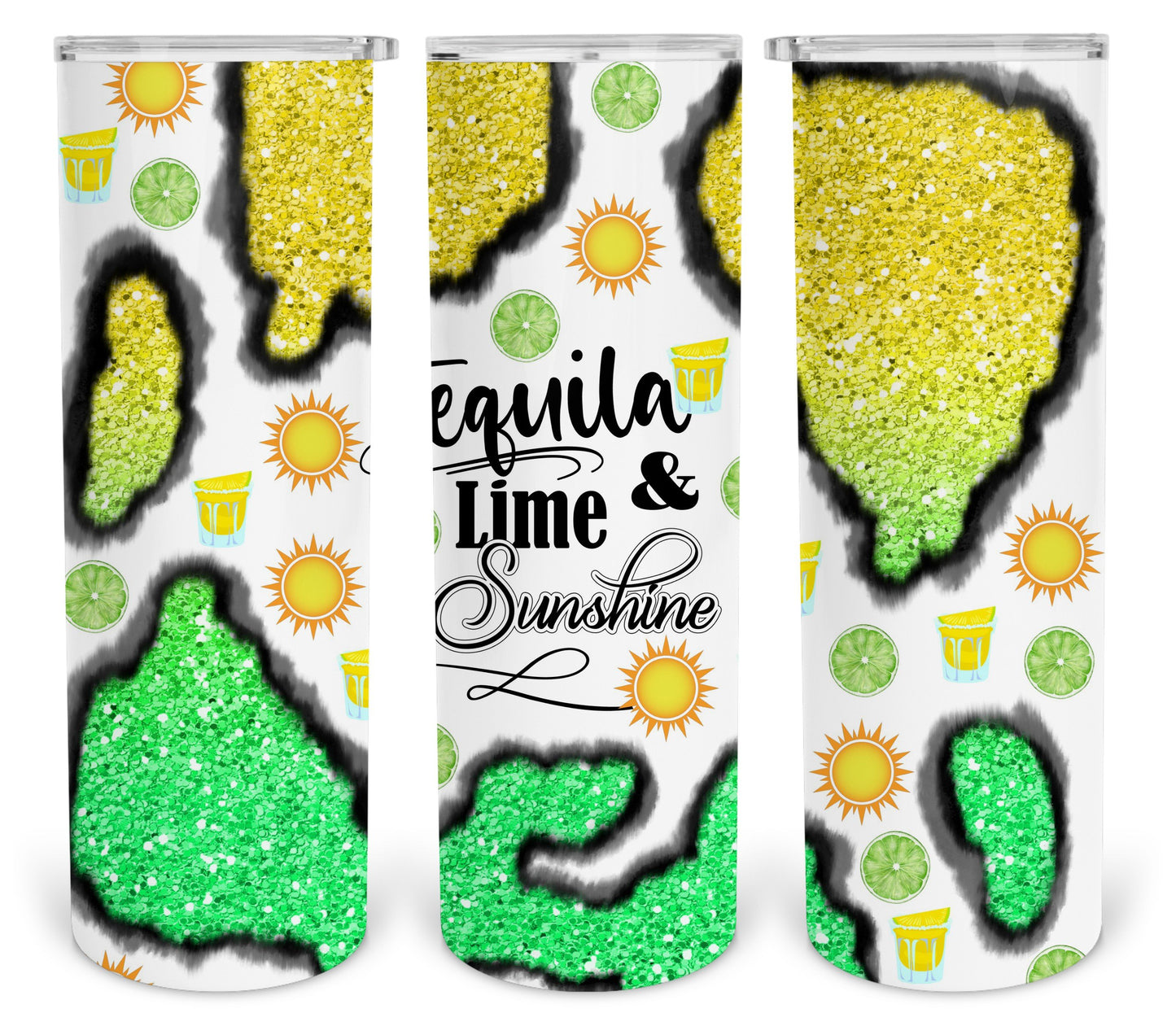 Tequila Lime & Sunshine 20 Oz Skinny Tumbler