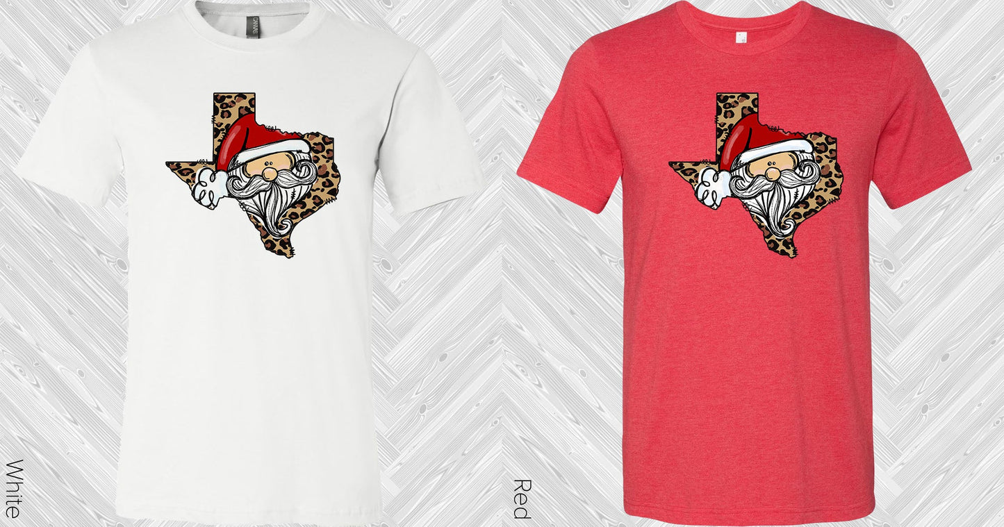 Texas Leopard Santa Graphic Tee Graphic Tee