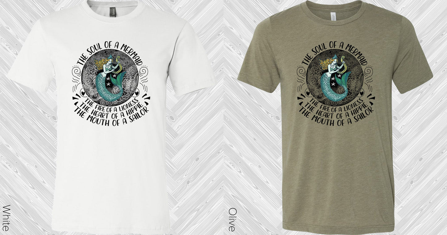 The Soul Of A Mermaid Fire Lioness Heart Hippie Mouth Sailor Graphic Tee Graphic Tee