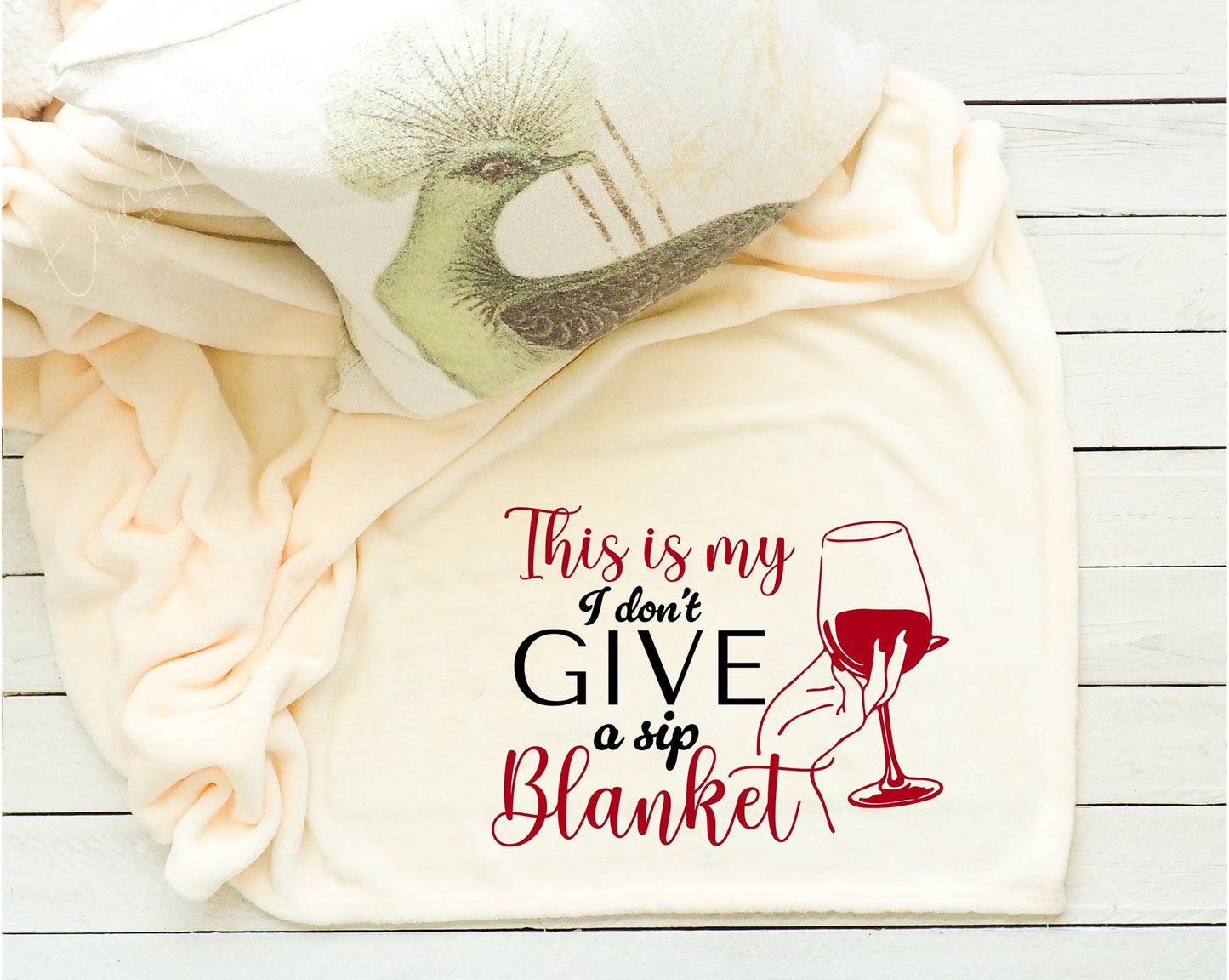 This Is My I Dont Give A Sip Blanket Fleece Throw Blanket