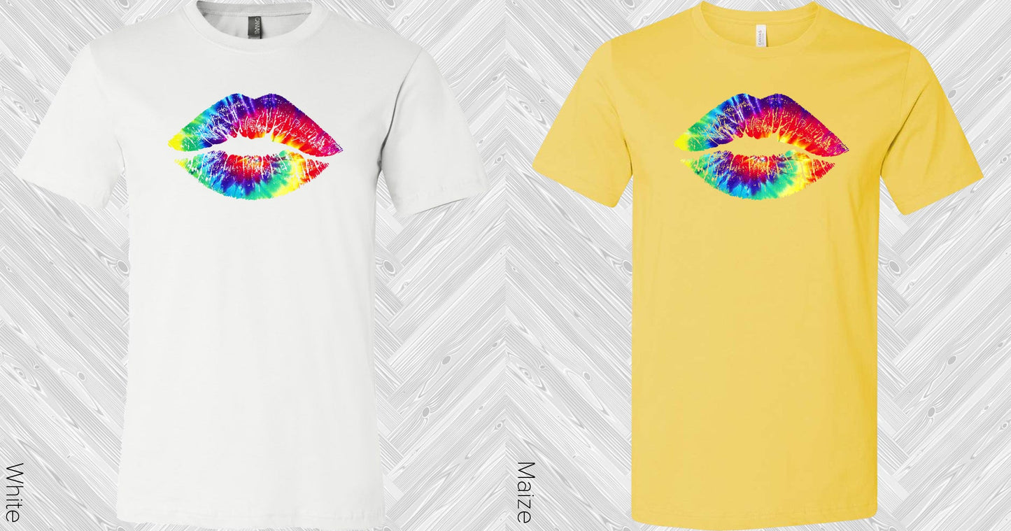 Tie Dye Lips Graphic Tee Graphic Tee