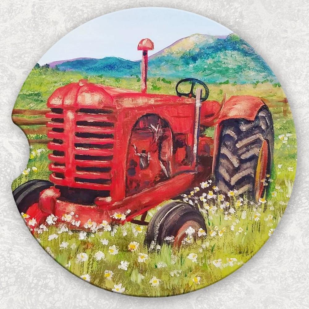 Car Coaster Set - Tractor