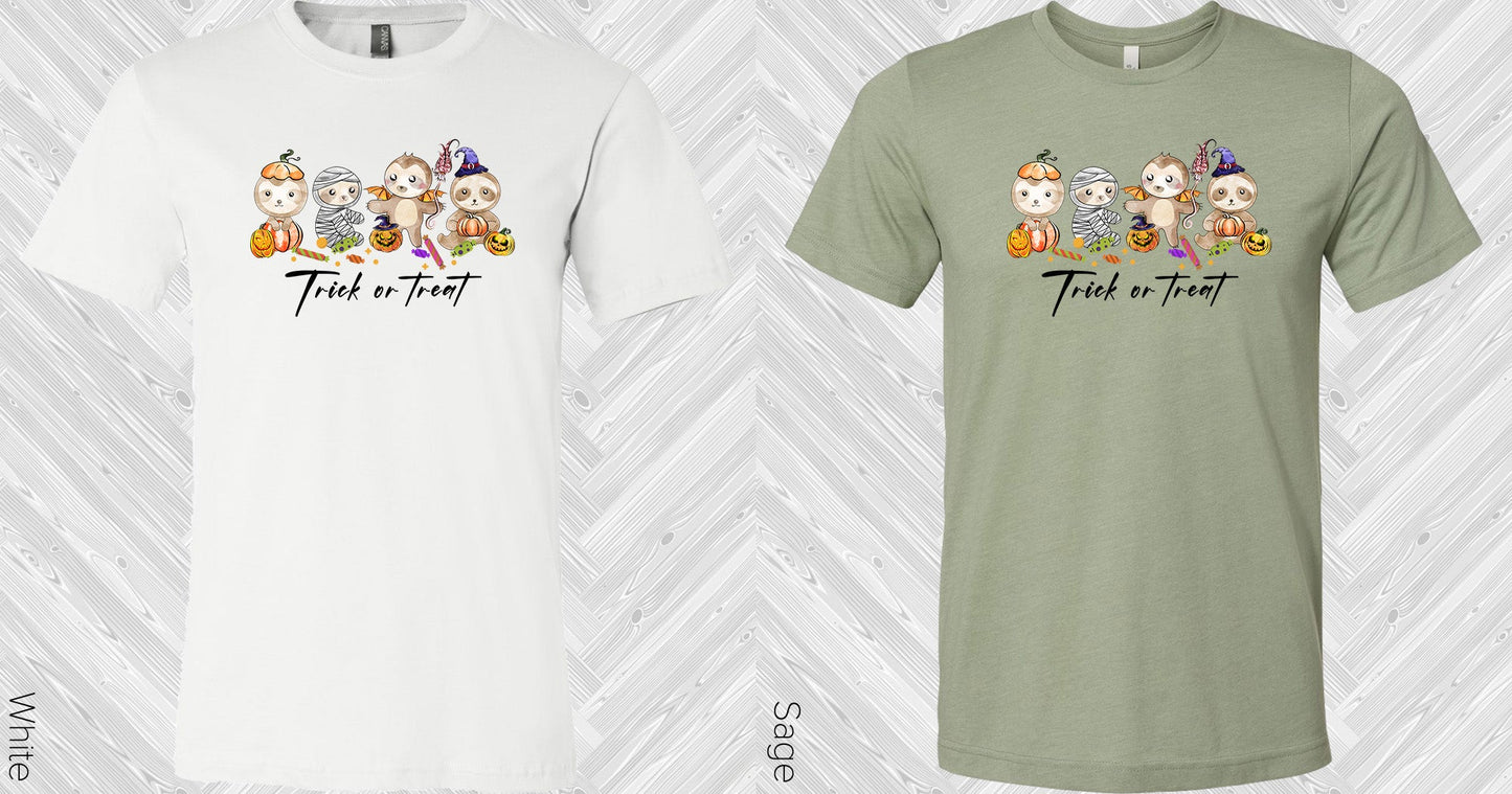 Trick Or Treat Sloth Graphic Tee Graphic Tee