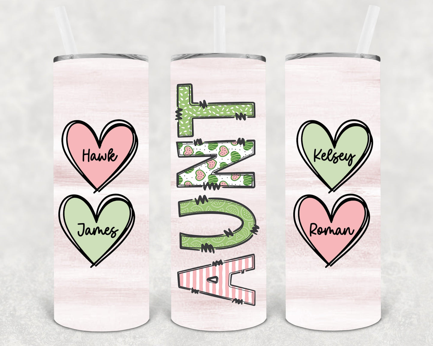 Customized Aunt 20 Oz Skinny Tumbler