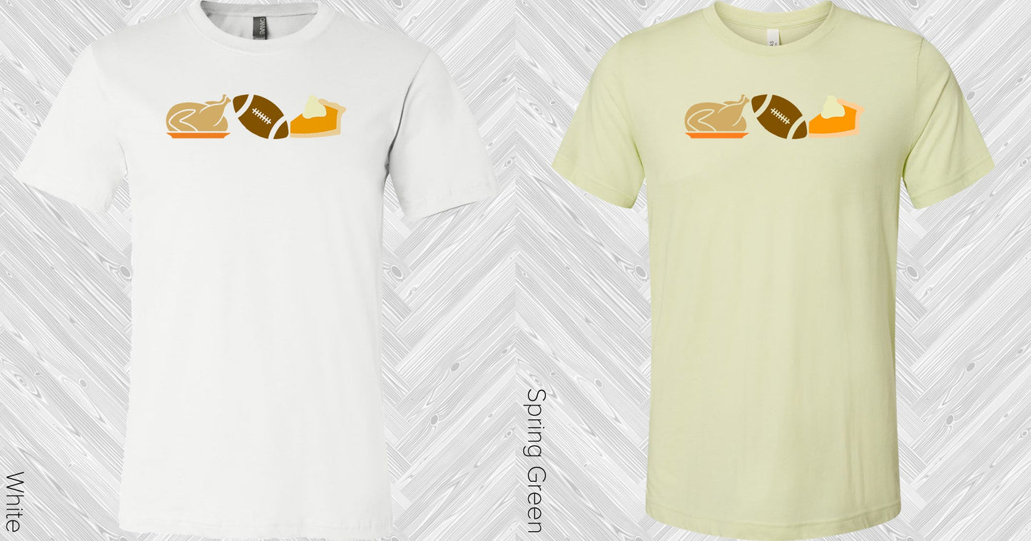 Turkey Football Pie Graphic Tee Graphic Tee