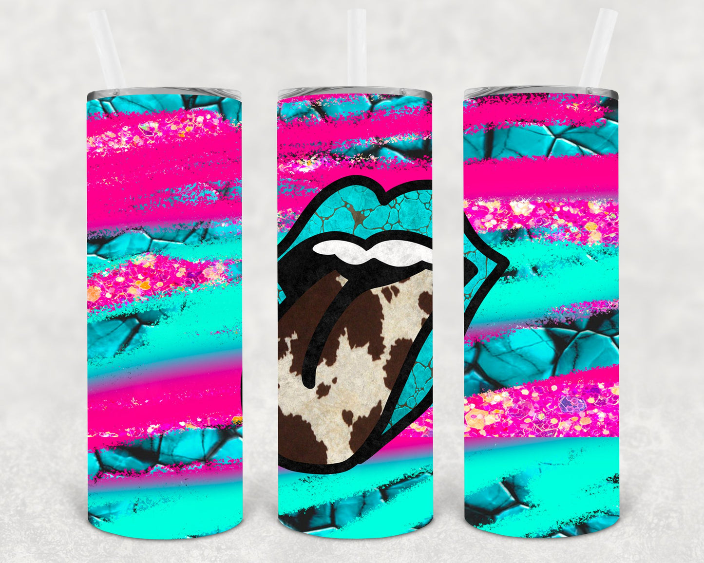 Turquoise Mouth 20 Oz Skinny Tumbler