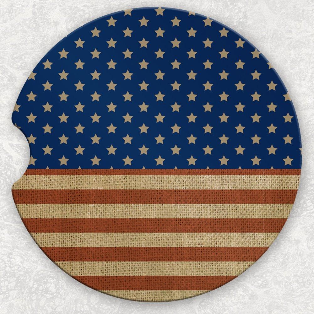 Car Coaster Set - Vintage Flag