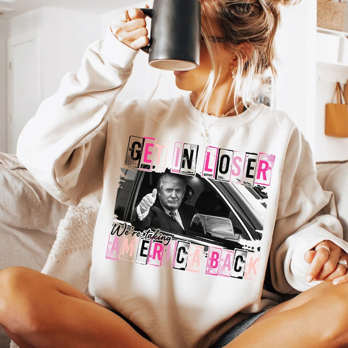 Get in Loser We're Taking America Back Graphic Tee