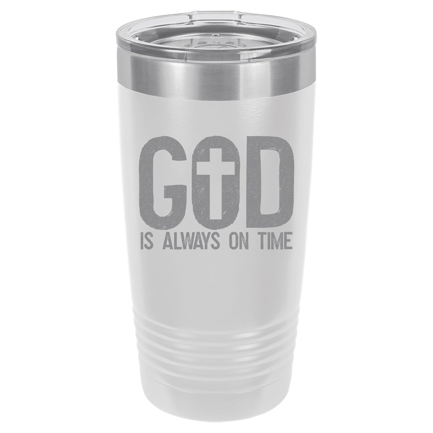 God Is Always On Time 20 Oz Polar Camel Tumbler