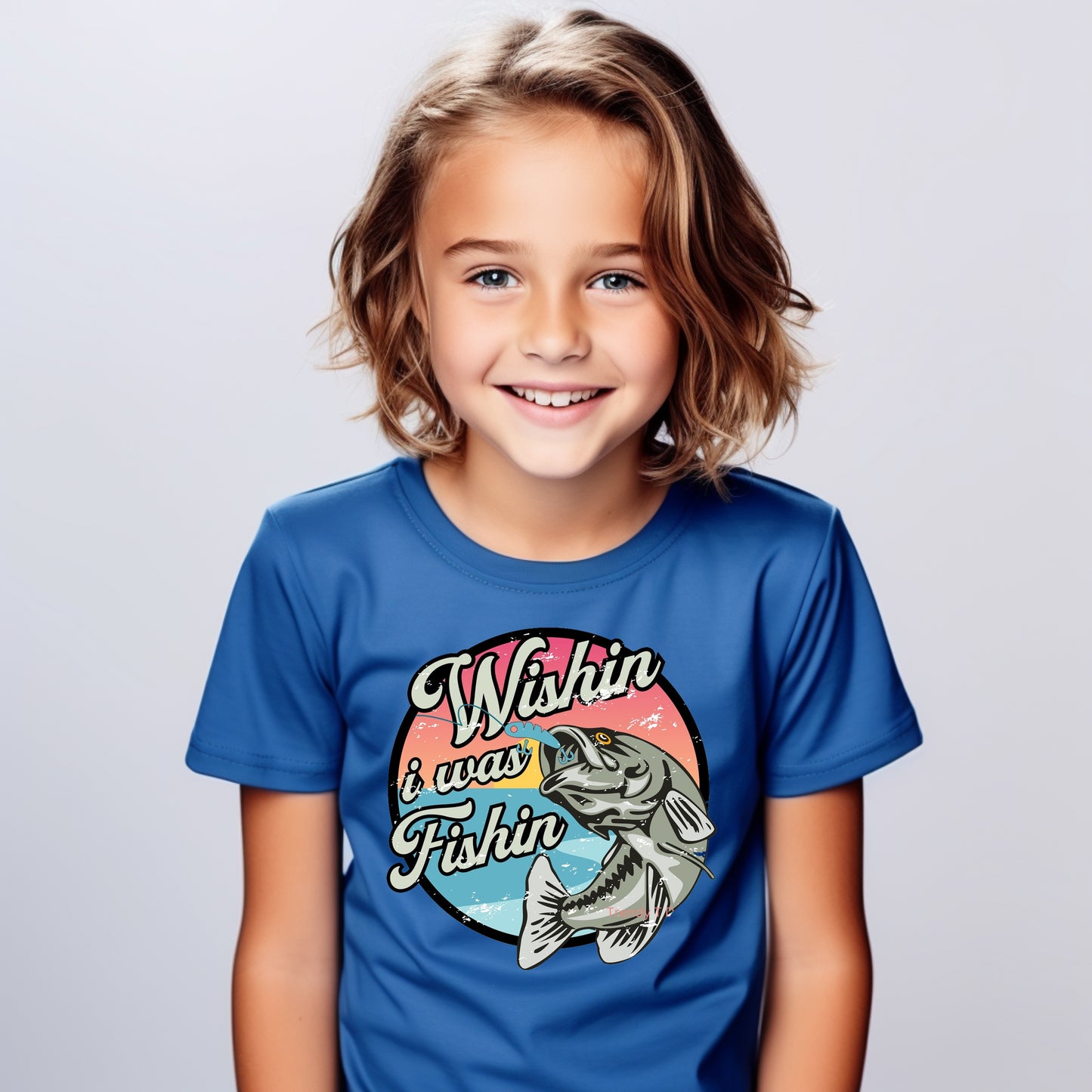 Wishin I Was Fishin Graphic Tee