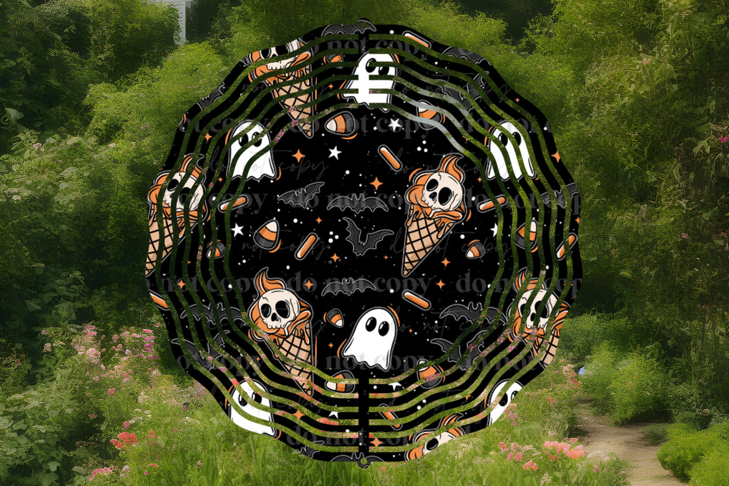 Bats Ice Cream Wind Spinner