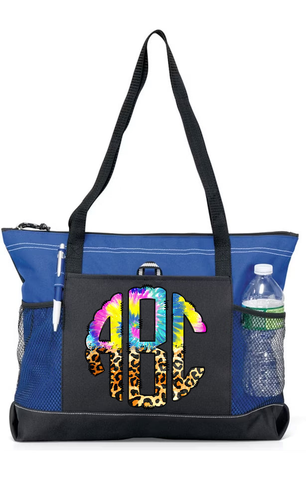 Tie Dye Monogram Tote