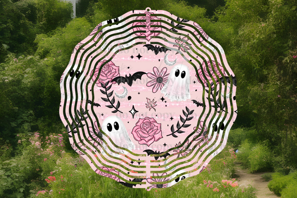 Floral Ghosts Wind Spinner