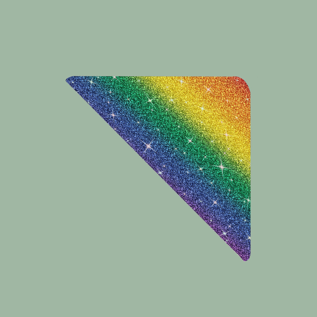 Rainbow Glitter Corner Bookmark