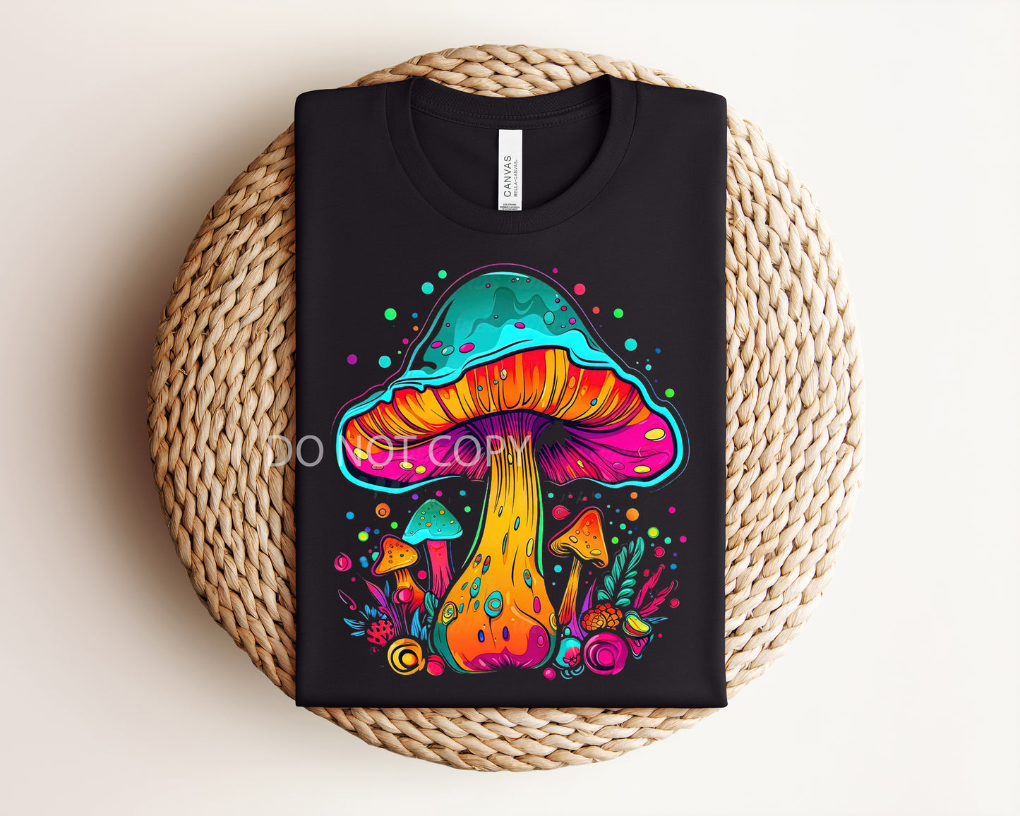 Neon Mushroom Graphic Tee