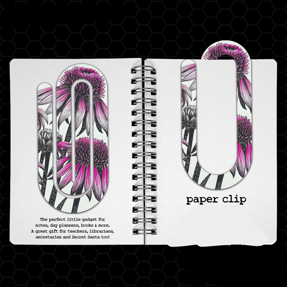 Pink Floral Jumbo Paperclip