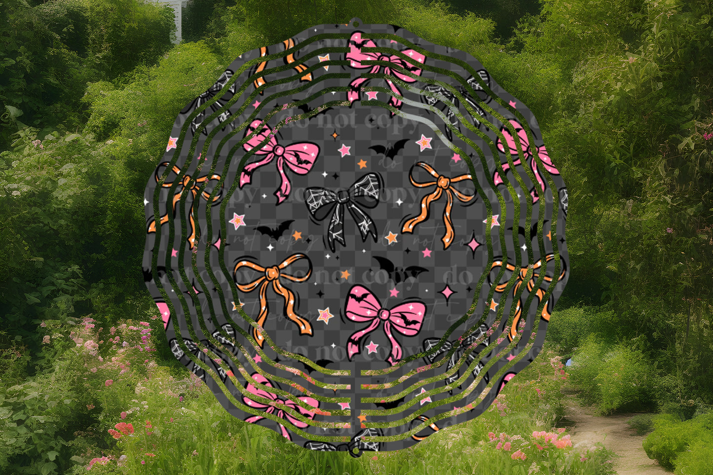 Bats and Bows Wind Spinner