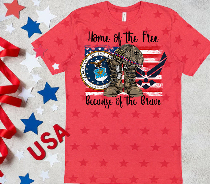 Home of the Free Because of the Brave - Air Force Graphic Tee