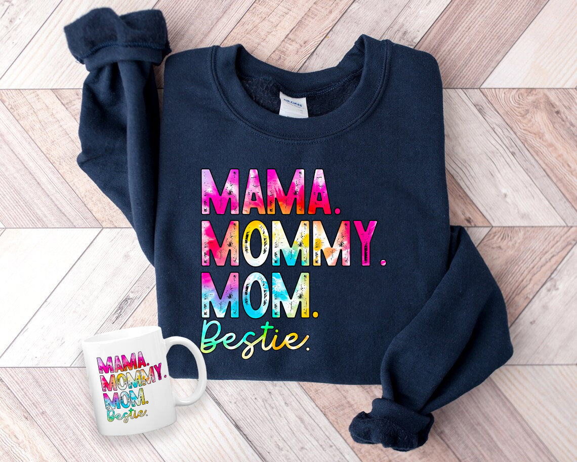 Mama Mom Mommy Bestie Graphic Tee