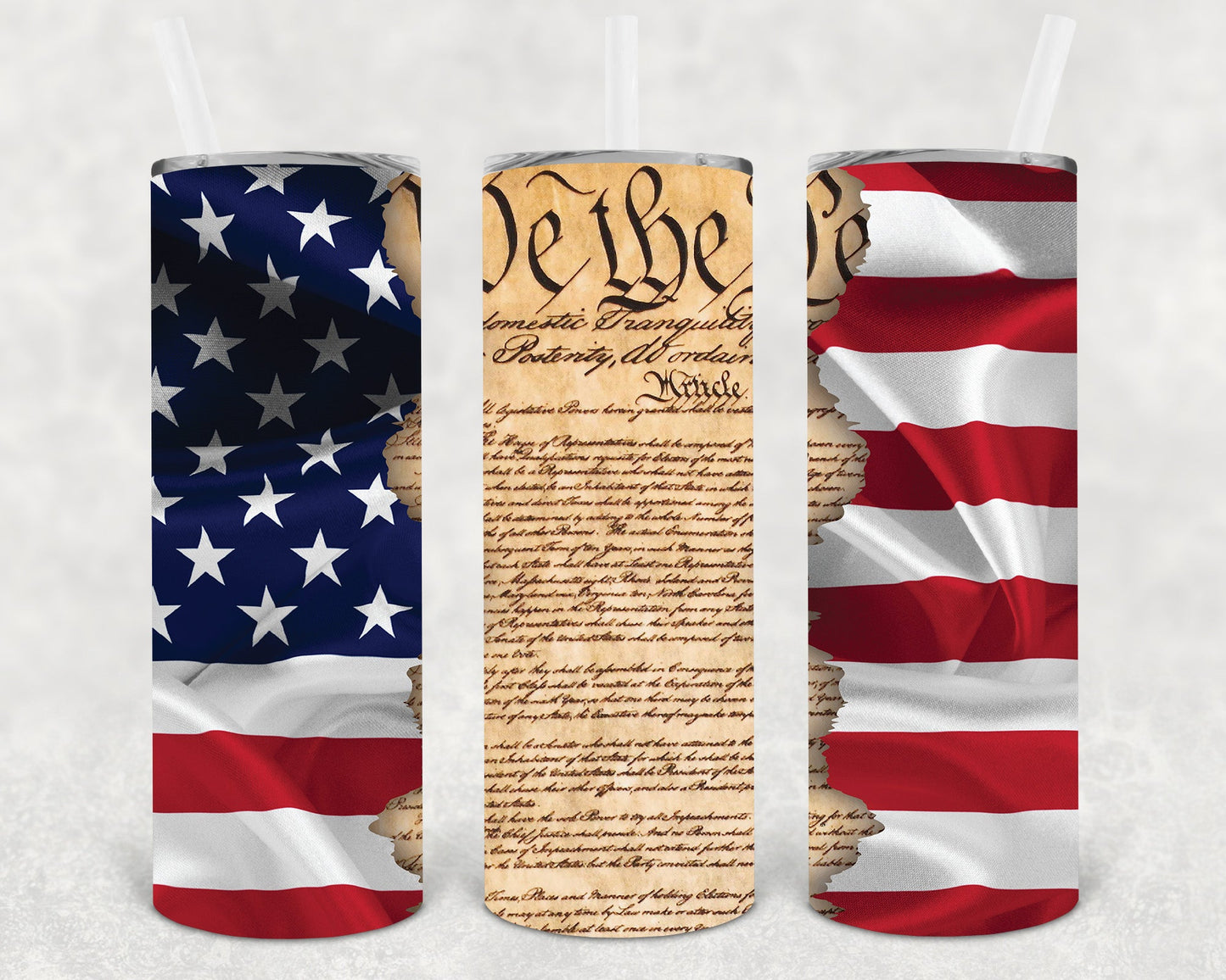 We The People 20 Oz Skinny Tumbler