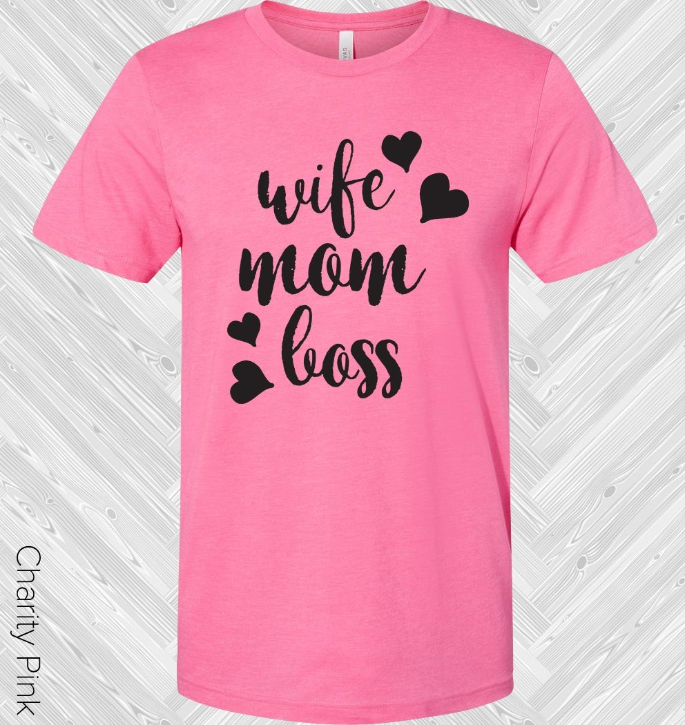 Wife Mom Boss Graphic Tee Graphic Tee