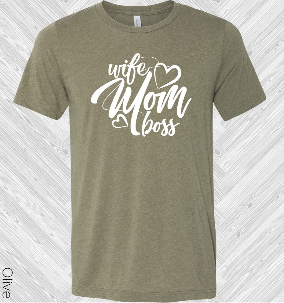 Wife Mom Boss Graphic Tee Graphic Tee