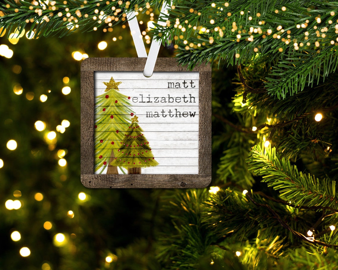 Two Trees Christmas Ornament