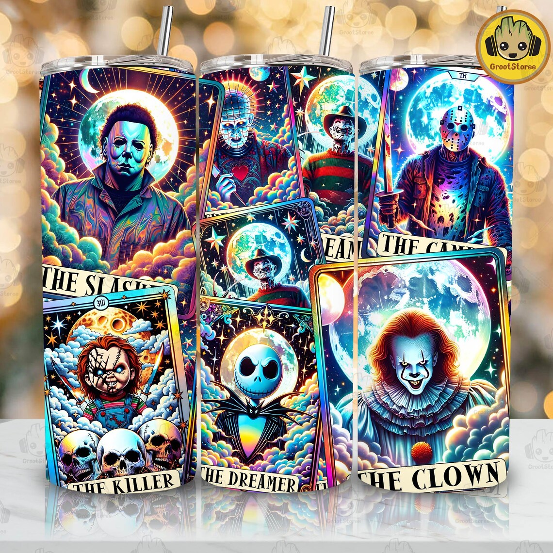 Horror Tarot 20 oz Skinny Tumbler