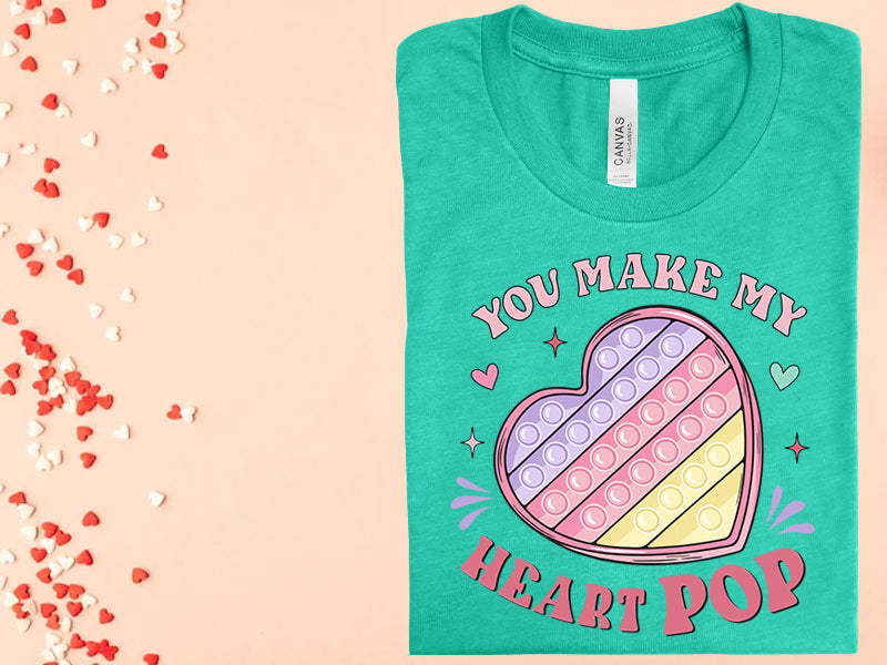 You Make My Heart Pop Graphic Tee Graphic Tee