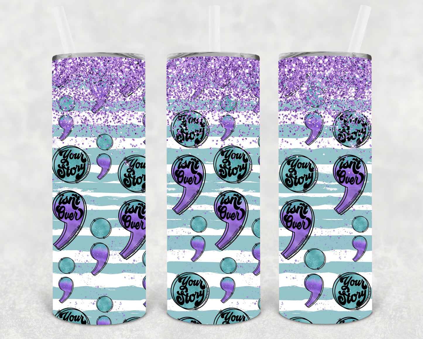 Your Story Isnt Over 20 Oz Skinny Tumbler