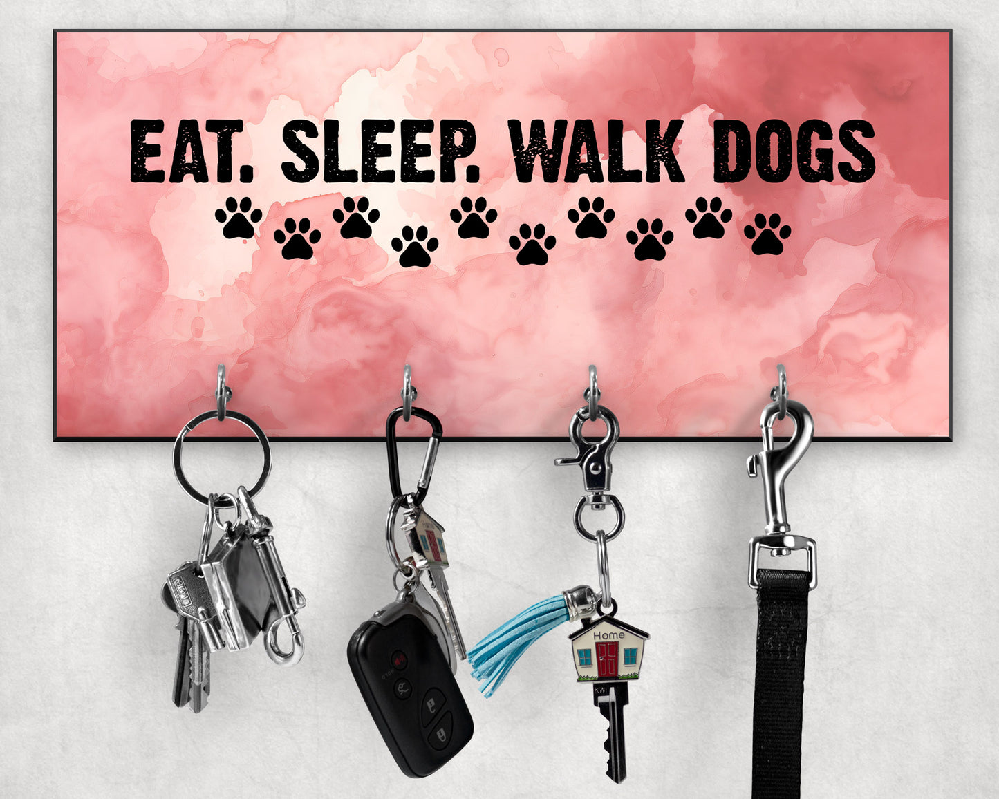 Eat Sleep Walk Dogs Key/Leash Holder