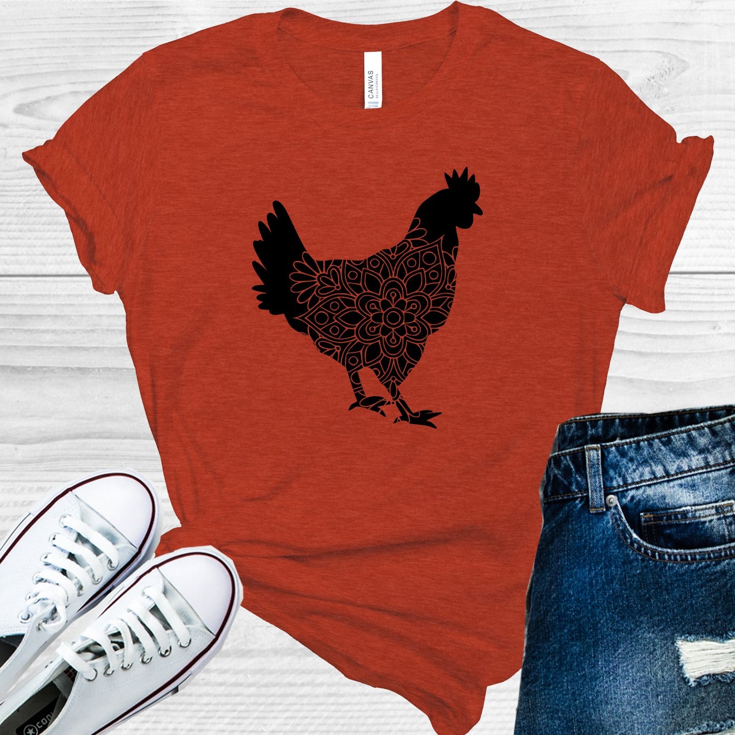Chicken Mandala Graphic Tee Graphic Tee
