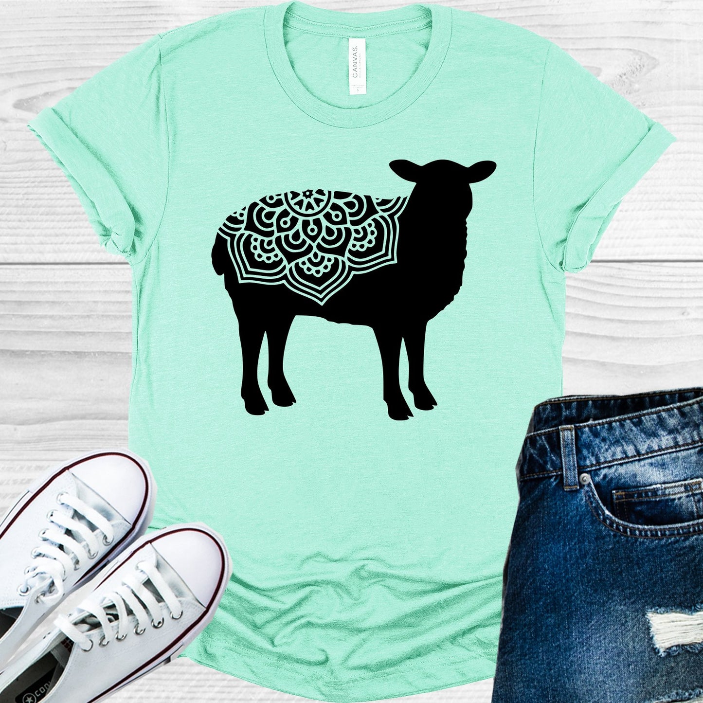 Sheep Mandala Graphic Tee Graphic Tee