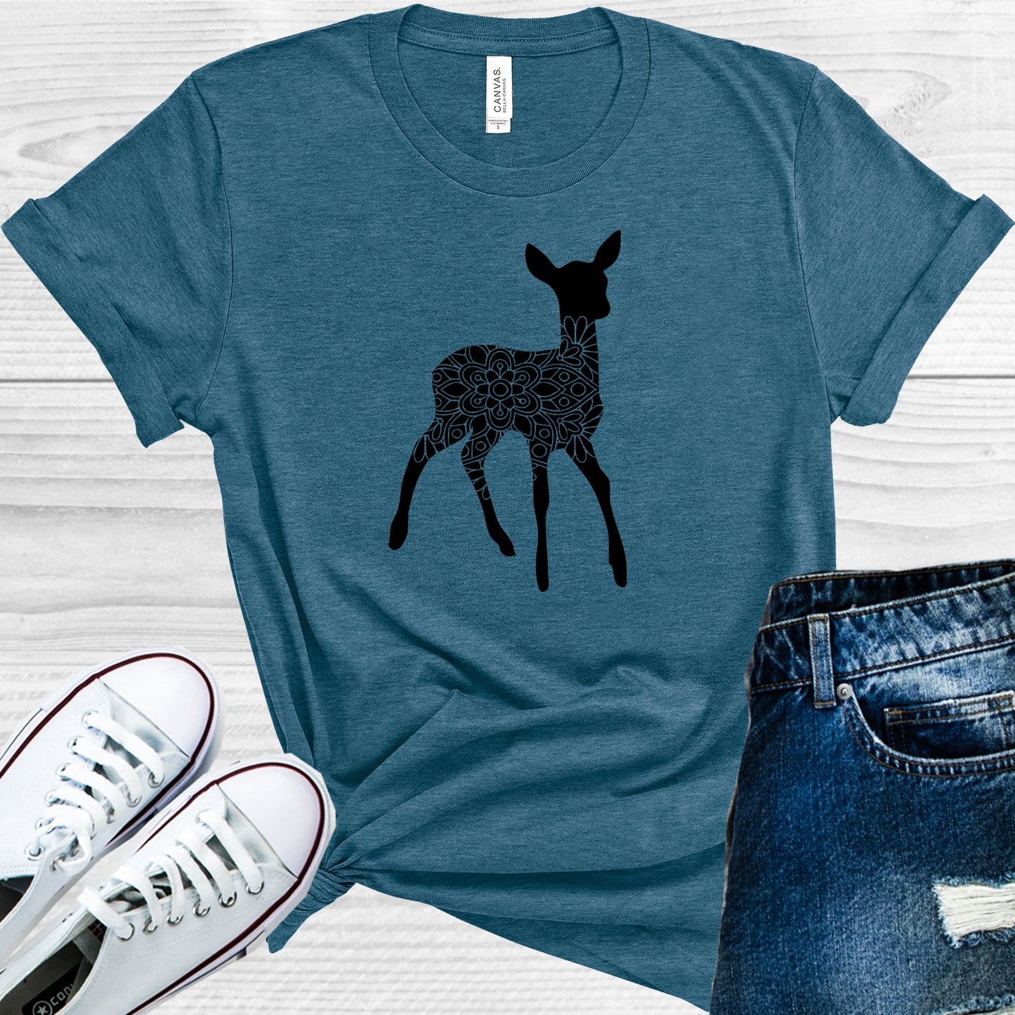 Deer Mandala Graphic Tee Graphic Tee