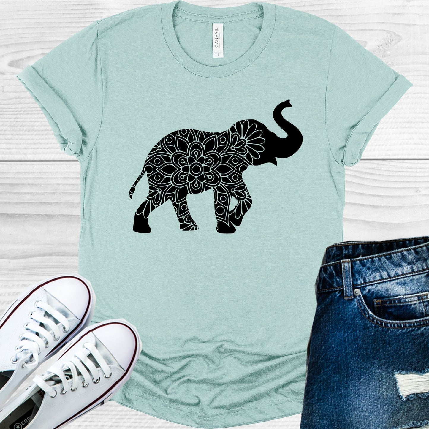 Elephant Mandala Graphic Tee Graphic Tee