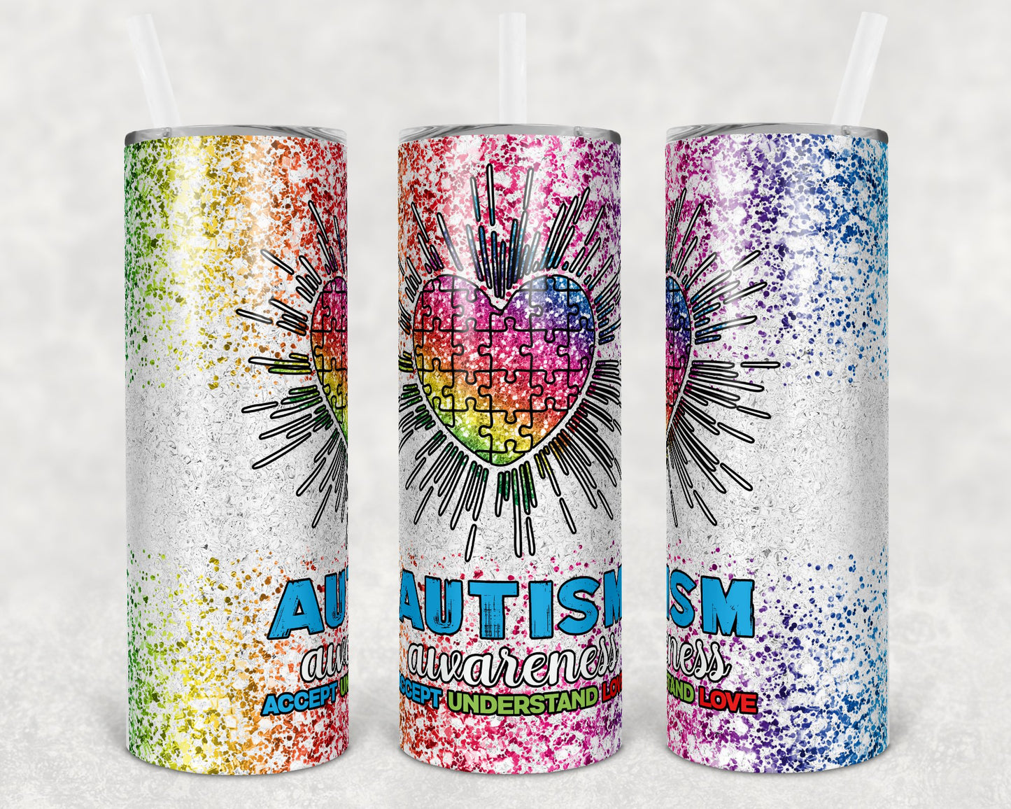 Autism Awareness 20 Oz Skinny Tumbler