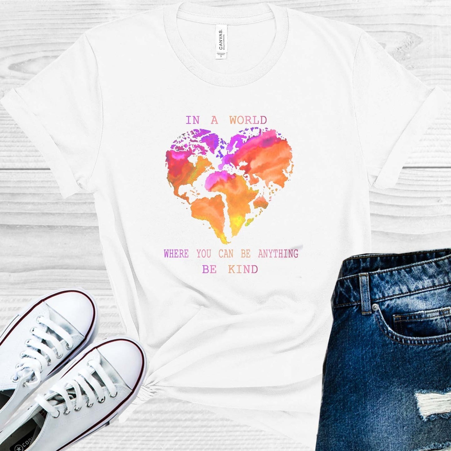 In A World Where You Can Be Anything Kind Graphic Tee Graphic Tee