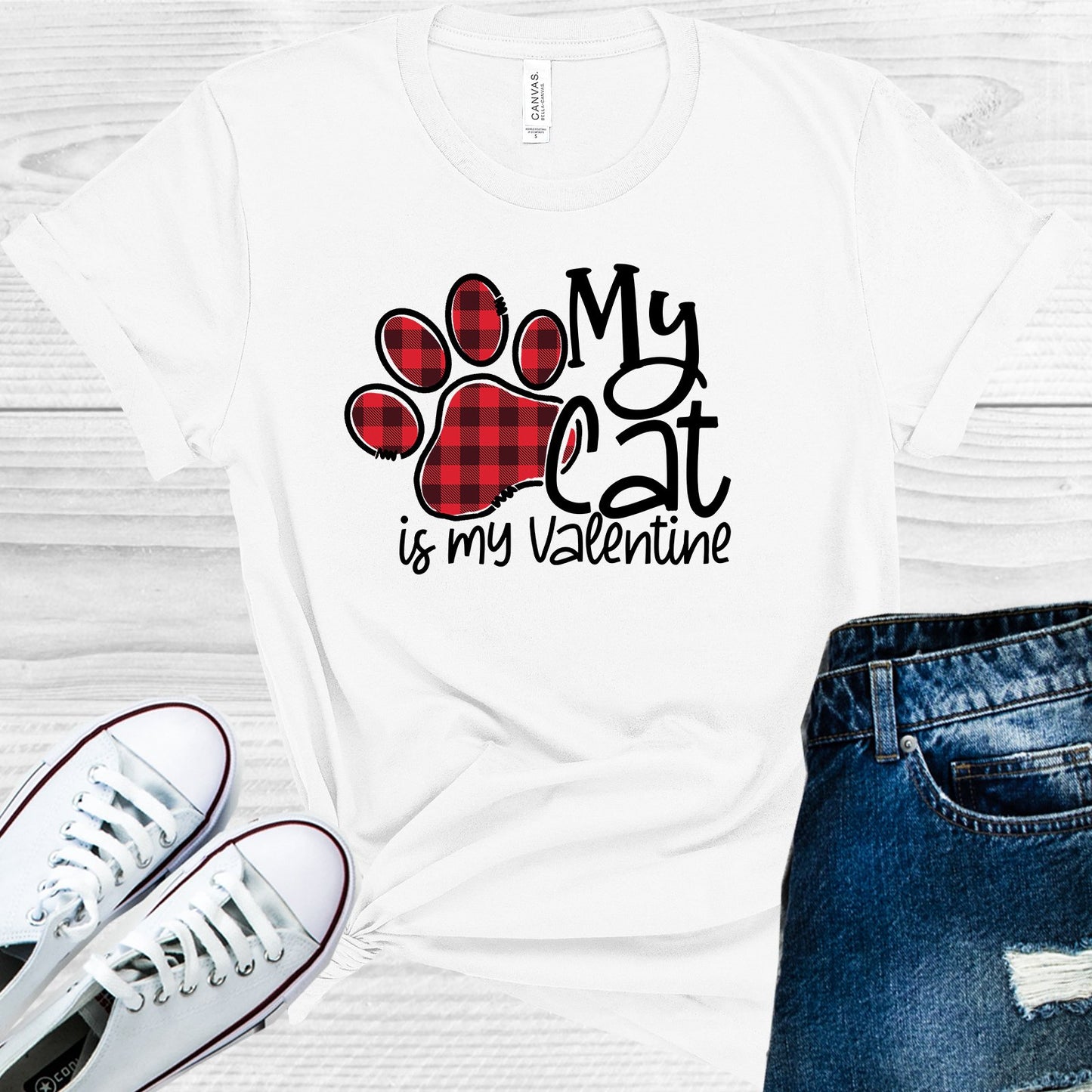 My Cat Is Valentine Graphic Tee Graphic Tee
