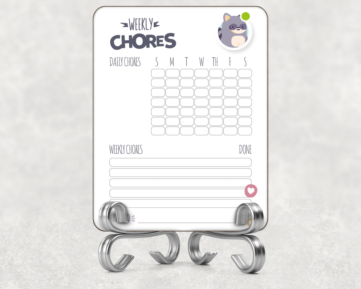 Weekly Chores Dry Erase Board