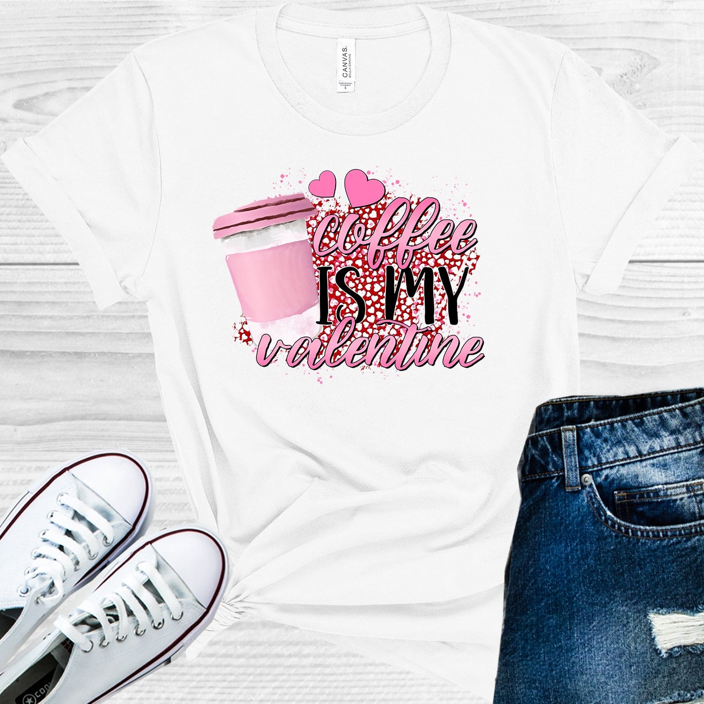 Coffee Is My Valentine Graphic Tee Graphic Tee