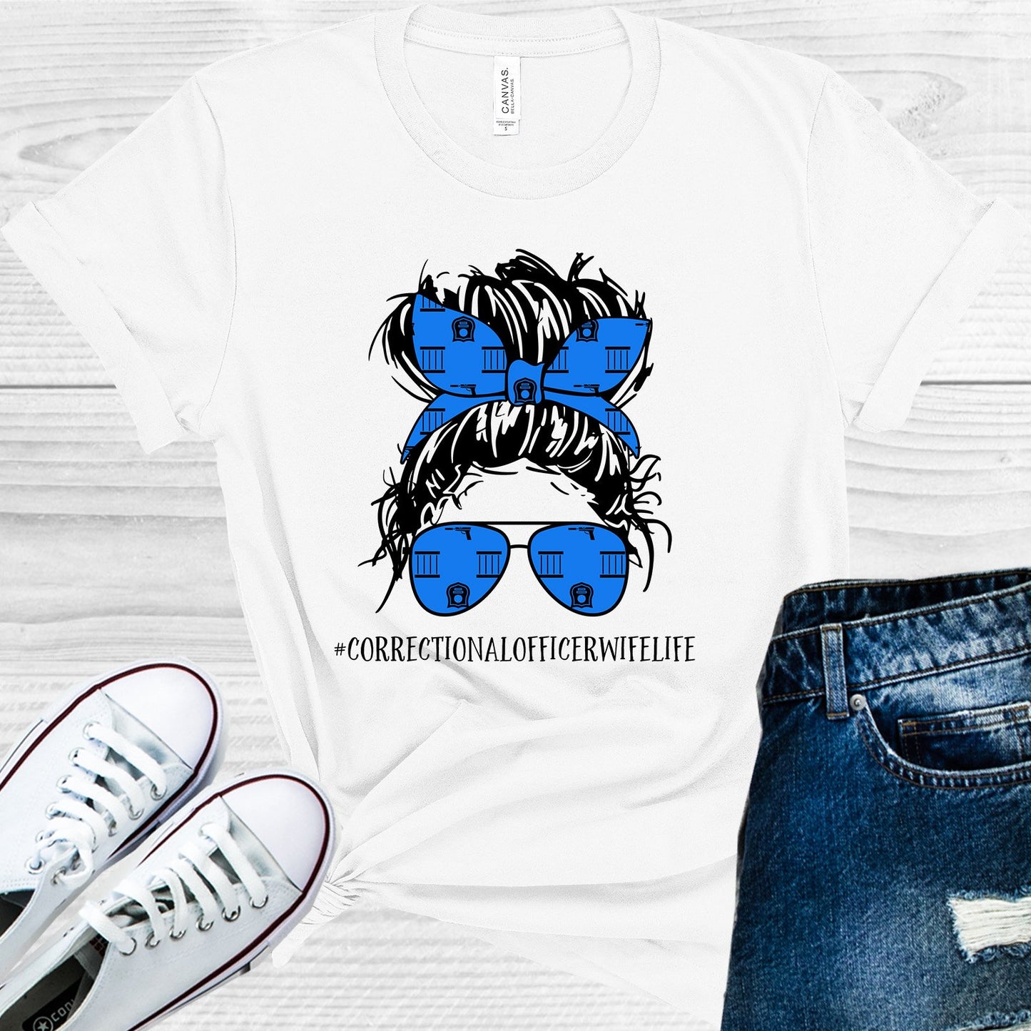 Correctional Officer Wife Life #correctionalofficerwifelife Graphic Tee Graphic Tee