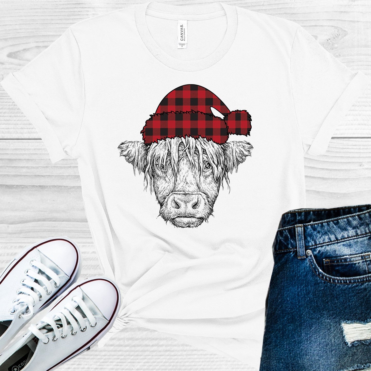 Christmas Cow Graphic Tee Graphic Tee