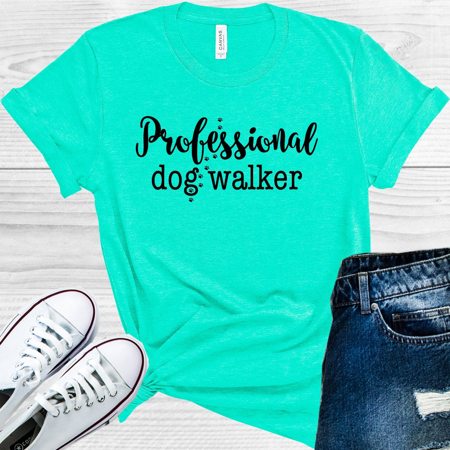 Professional Dog Walker Graphic Tee Graphic Tee