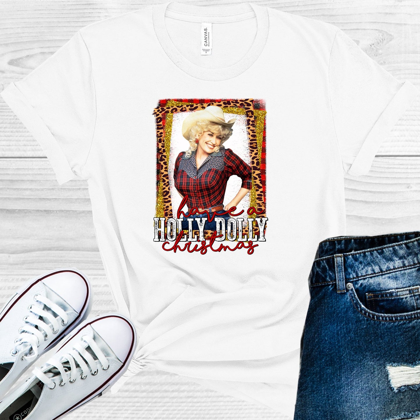 Have A Holly Dolly Christmas Graphic Tee Graphic Tee